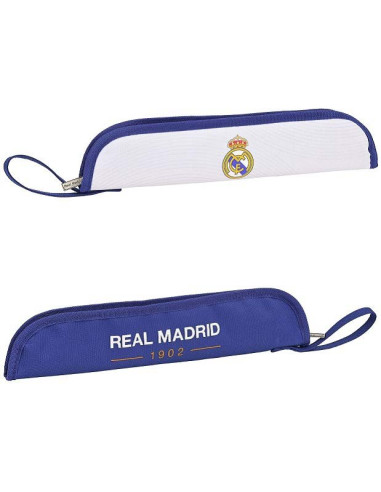 Estuche porta flauta Real Madrid blanca y azul