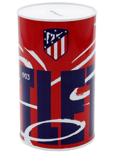 Hucha grande metálica Atlético de Madrid 17 cm.