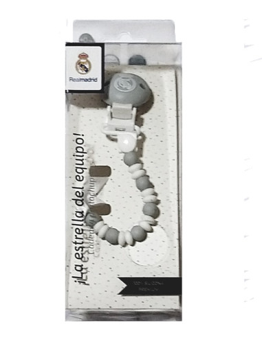 Cadena porta chupete Real Madrid de silicona
