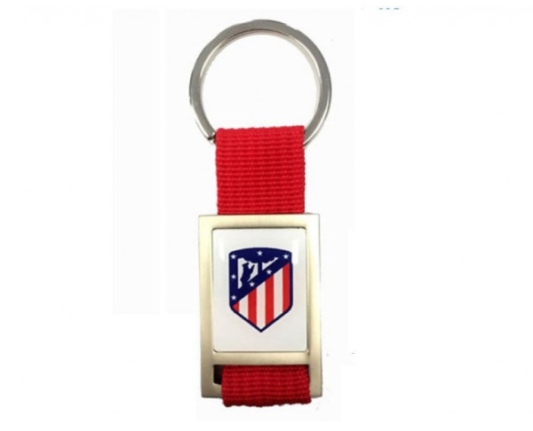 Llavero Atlético de Madrid rectangular rojo escudo nuevo
