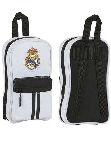 Estuche mini mochila Real Madrid con 4 estuches y 33 piezas