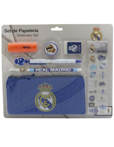 Pack Real Madrid con estuche y accesorios escolares