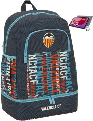 Mochila con zapatillero Valencia CF escolar y deportiva