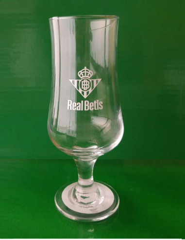 Copa de cristal estilizada Real Betis 370 ml.