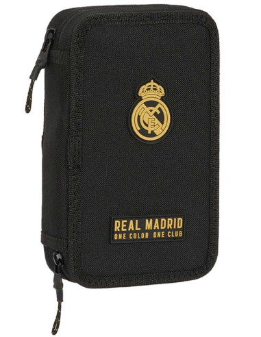 Estuche dos departamentos Real Madrid con 28 piezas escolares