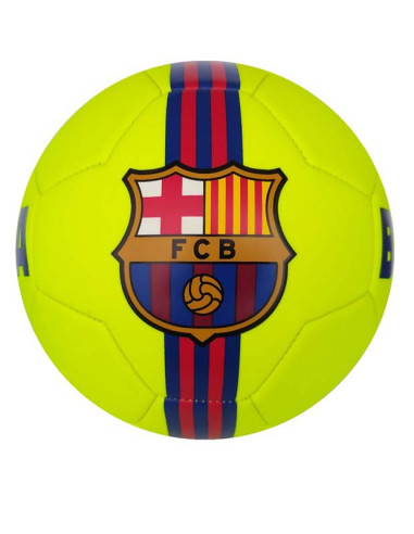 Balón de fútbol reglamentario FC Barcelona amarillo flúor