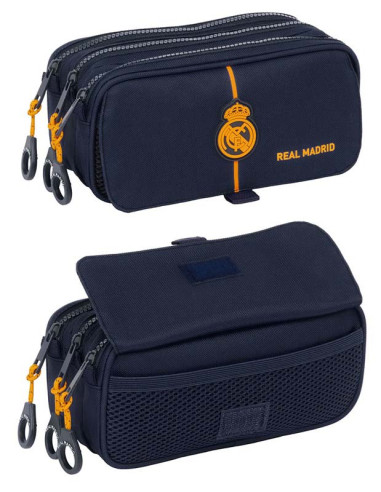 Estuche Real Madrid triple + bolsillo auxiliar 2ª equip. 2024-25