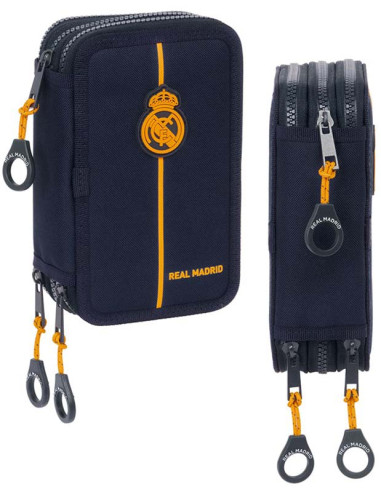 Estuche Real Madrid triple 2ª equipación 41 piezas escolares