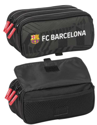 Estuche porta todo 4 departamentos FC Barcelona Black 2024-25