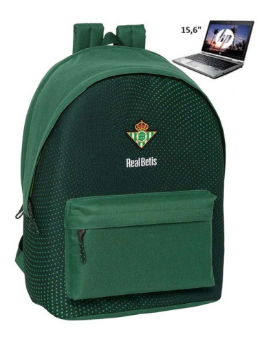 Mochila doble Real Betis portátil + USB 15,6" impermeable