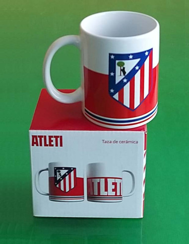 Taza de cerámica Atlético de Madrid en caja de regalo Atleti