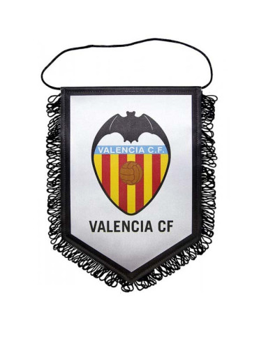 Banderín pequeño Valencia CF modelo clásico 15x12 cm.