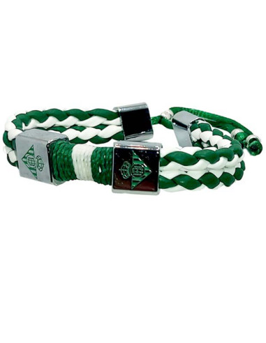 Pulsera Real Betis verdiblanca dos escudos