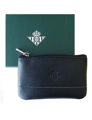 Monedero Real Betis de piel color negro