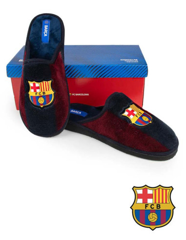 Zapatillas FC Barcelona de peluche caballero y señora