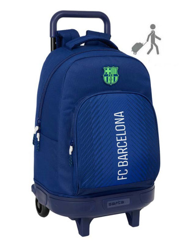 Mochila FC Barcelona con ruedas Compact Navy Blue