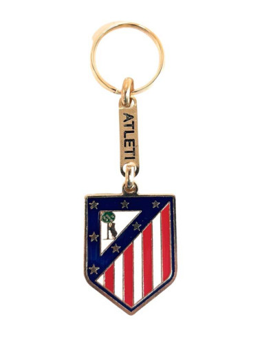 Llavero metálico dorado escudo Atlético de Madrid