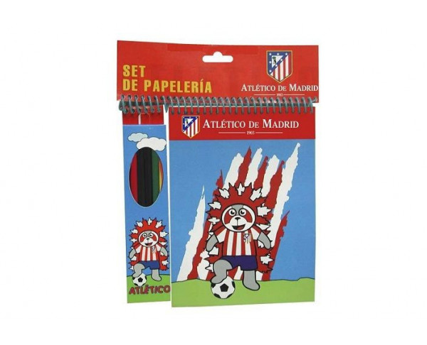 Conjunto de papeleria infantil Atlético de Madrid